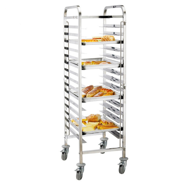 Stainless Steel Baking Tray Trolley Cart For Bakery