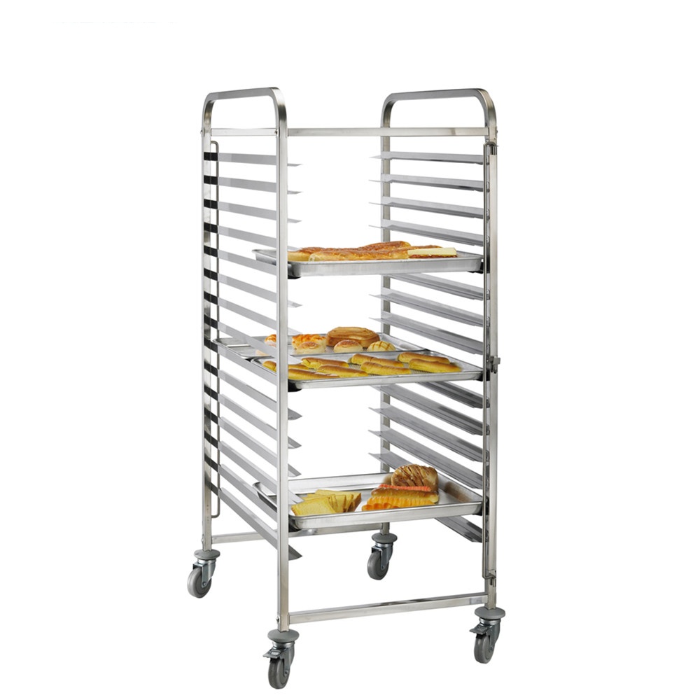 Stainless Steel Baking Tray Trolley Cart For Bakery