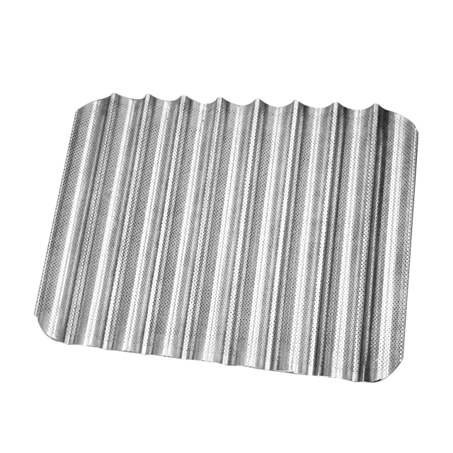 Commercial Aluminum Alloy Customized Perforated Baguette Bread Baking Tray