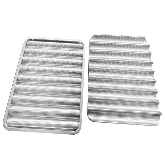 Commercial Aluminum Alloy Customized Perforated Baguette Bread Baking Tray