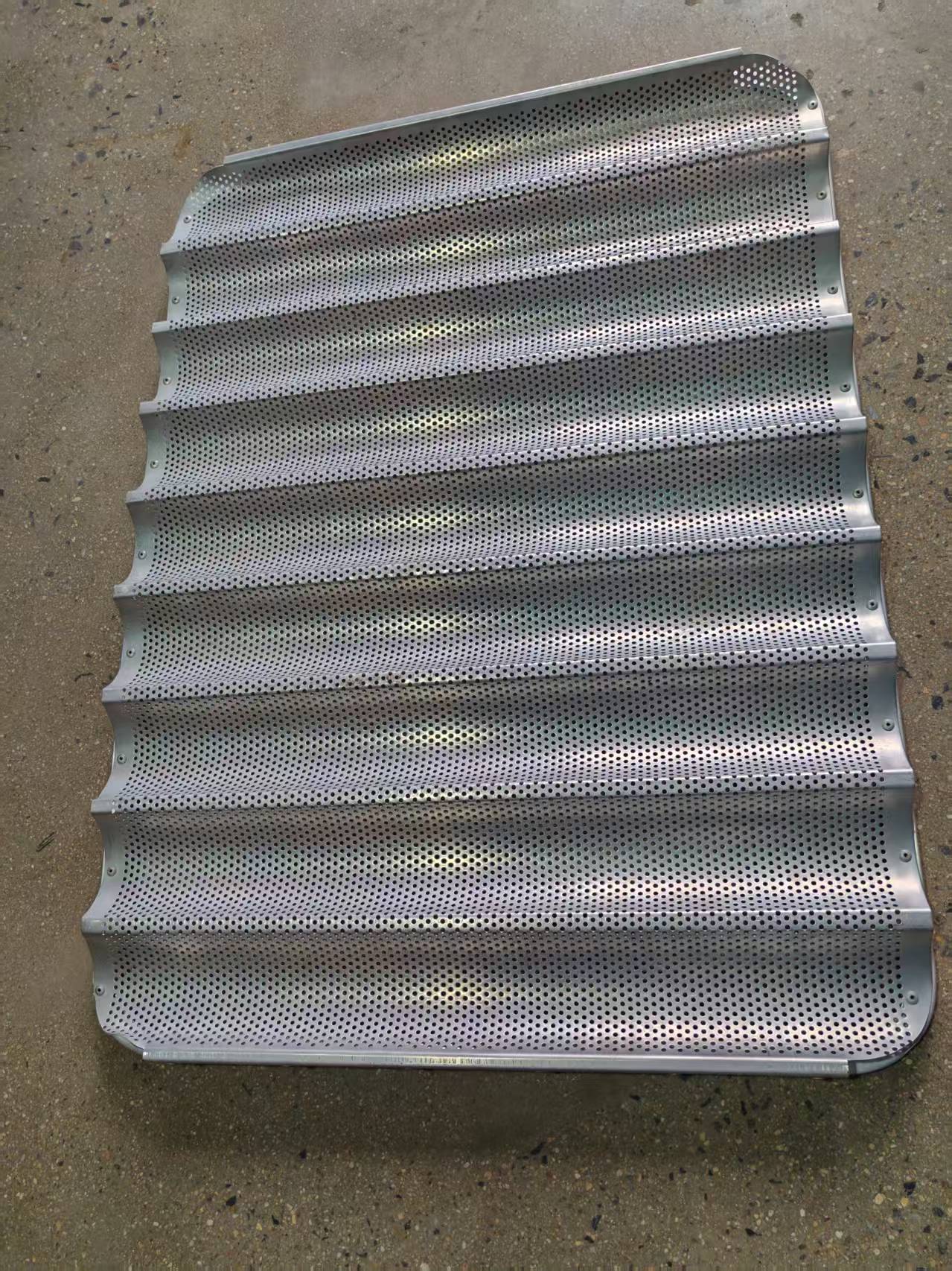 Commercial Aluminum Alloy Customized Perforated Baguette Bread Baking Tray